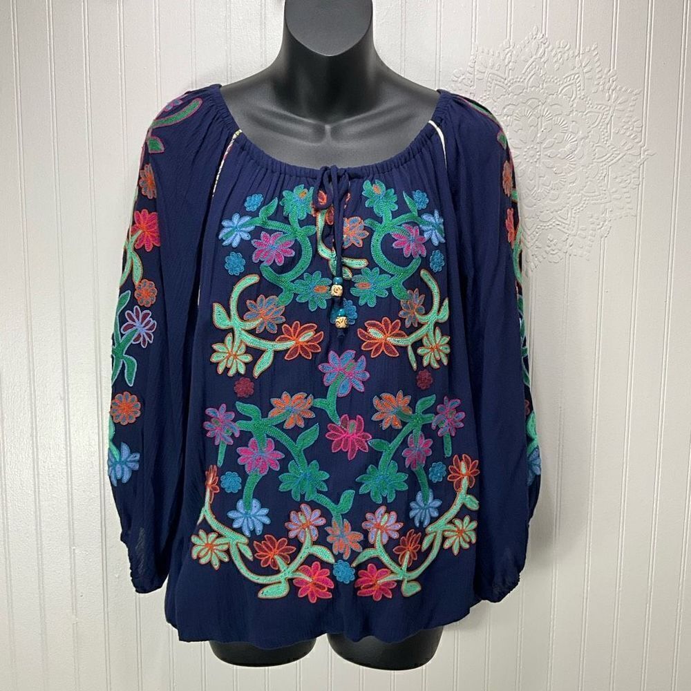 JOHN MARK Embroidered blouse